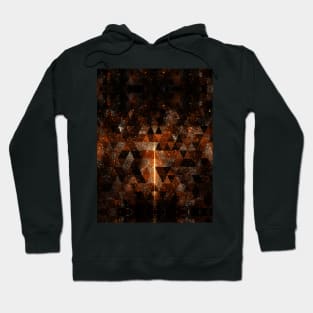 Gold beam in geometric sparkly universe Hoodie